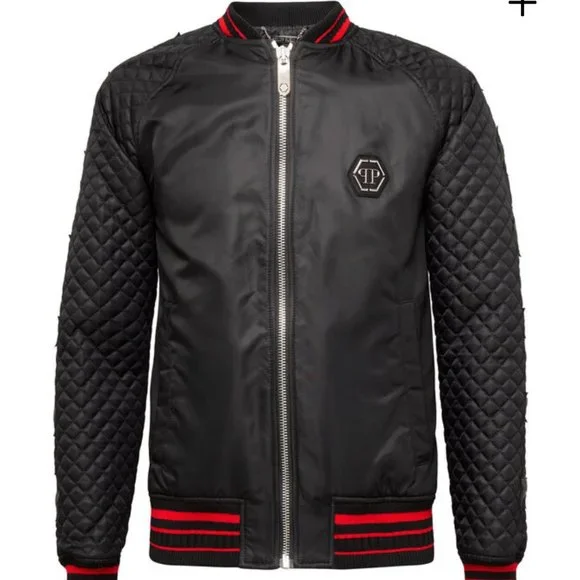 PHILIPP PLEIN NYLON JACKET "SKULL SNAKE RED" - Picture 7 of 10